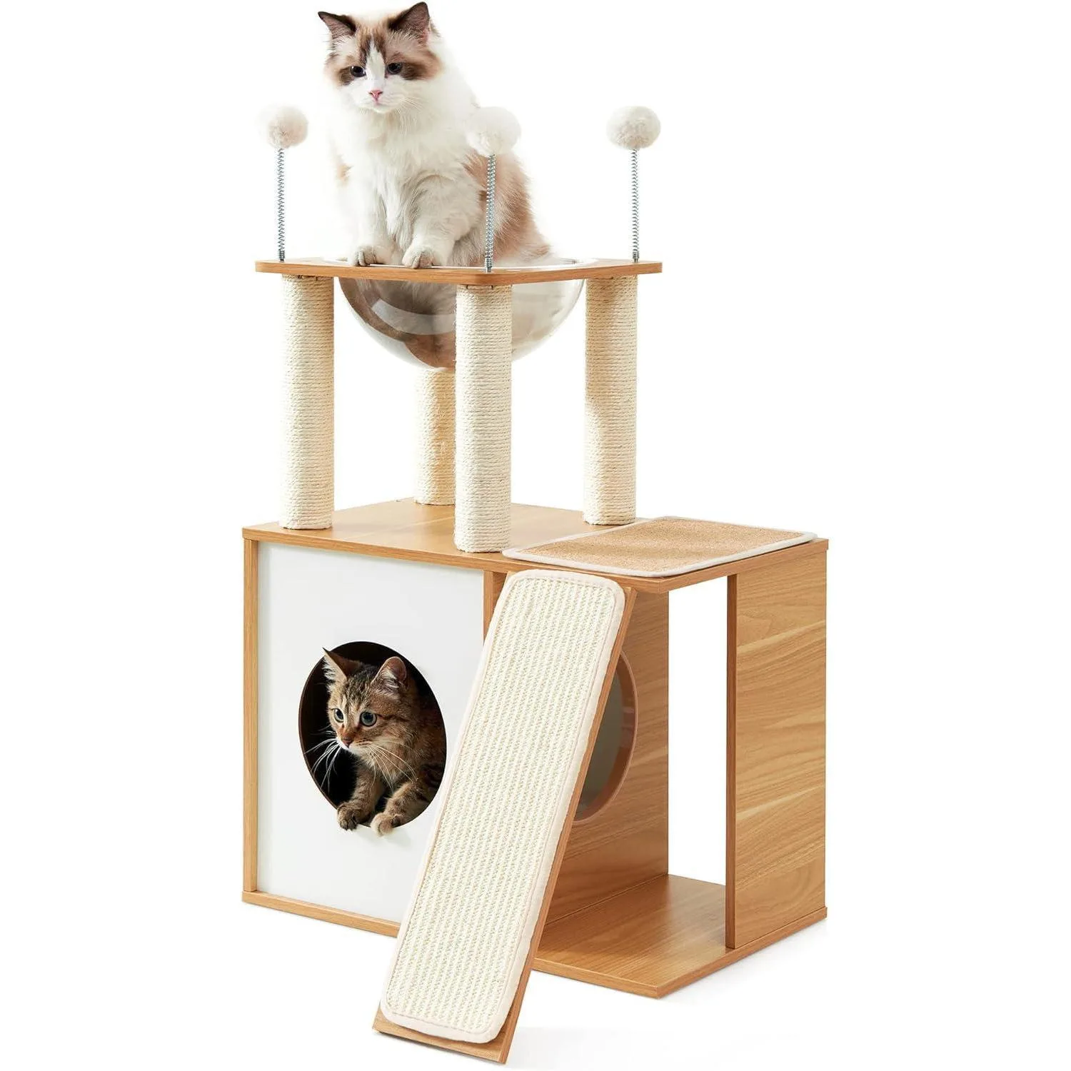 

Tree Indoor Modern Cat Tower Tall For Large Cats Kitten Wood Kitty Condo Climbing Furniture Heavy Duty Vesper Cute Castle With