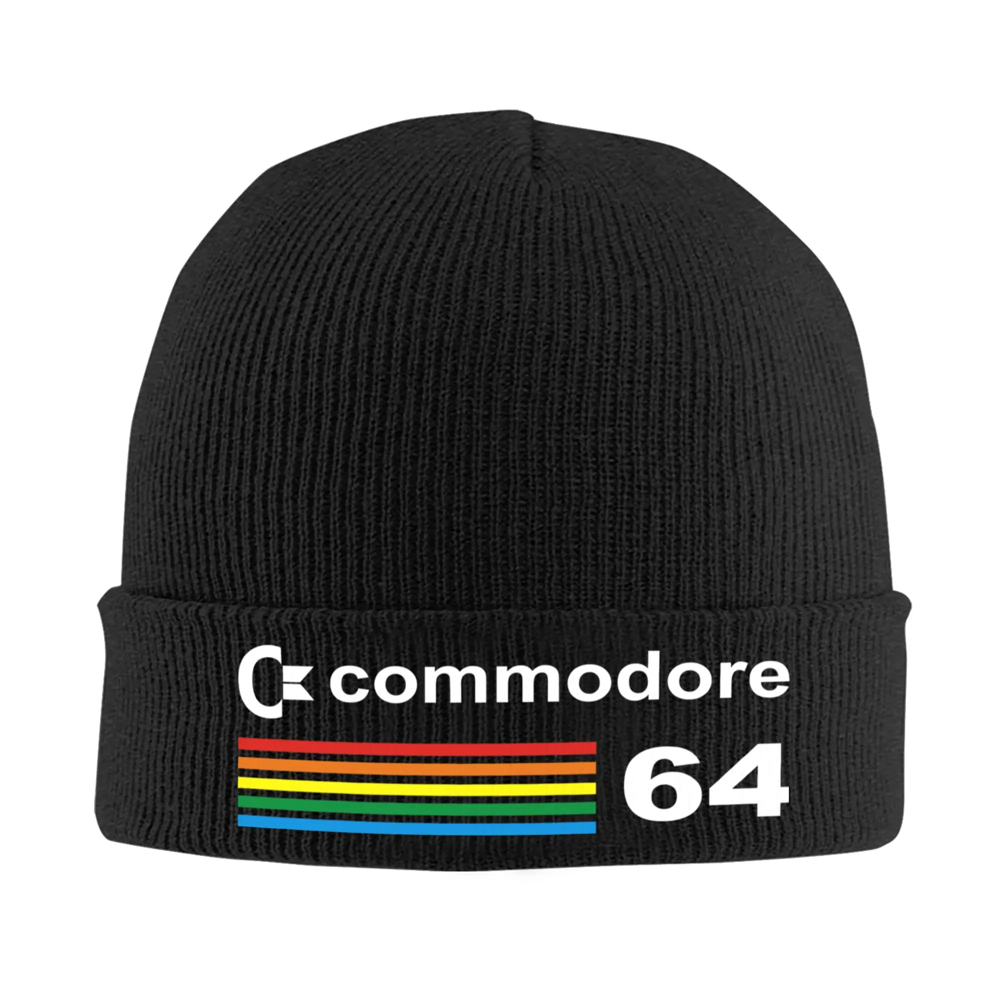 Custom Commodore C64 Game Bonnet Hats  Fashion Knit Hat For Women Men Autumn Winter Warm Computer Geek Skullies Beanies Caps
