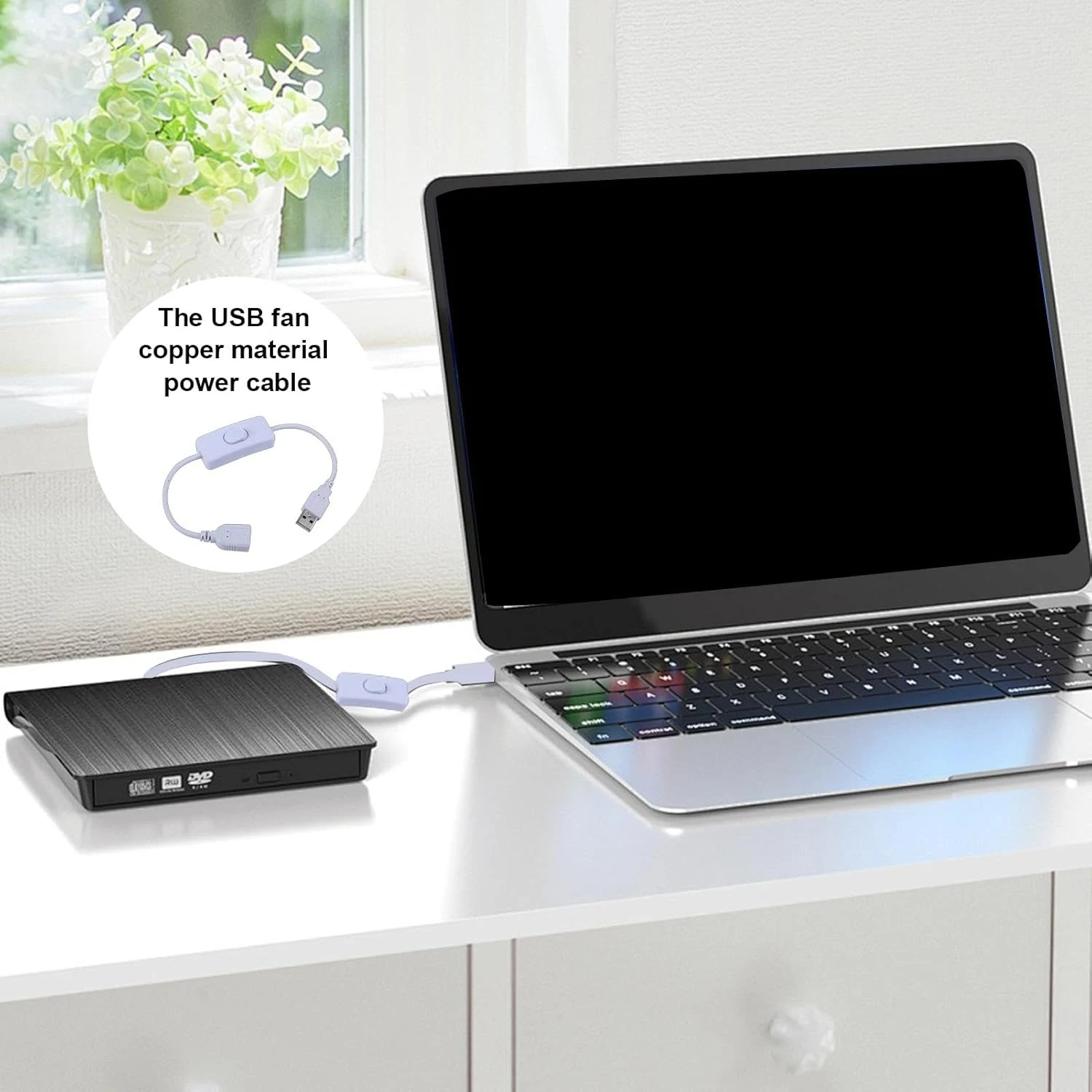 USB Extension Cable with ON/Off Switch, Female to Male Extension Cords Data Power Adapter Support Controller Connector for Fans