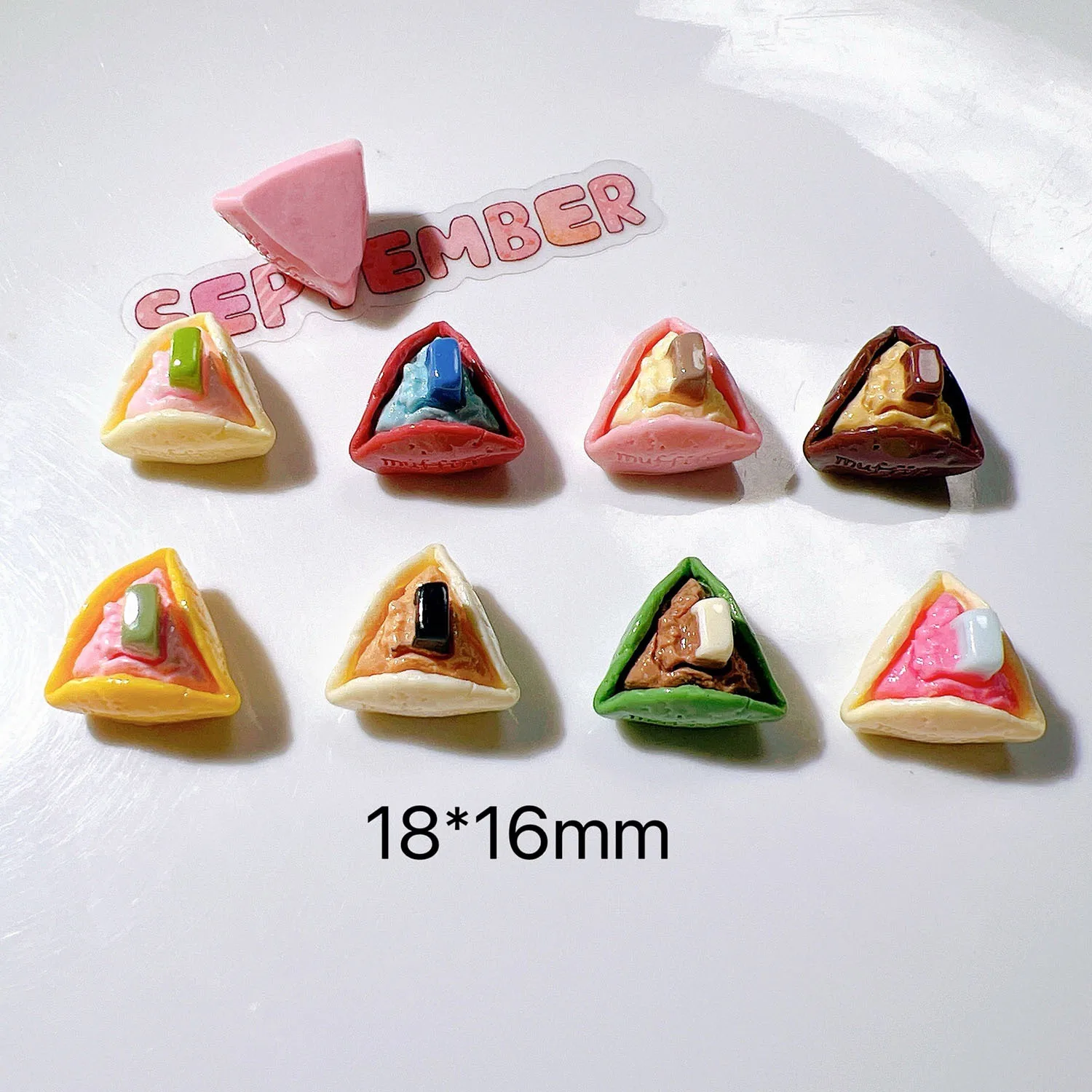 10/100Pcs Resin Simulation Dessert Cake Model  Flatback Cabochon Art Supply DIY Craft Scrapbooking for Hair Bow Clip Decoration