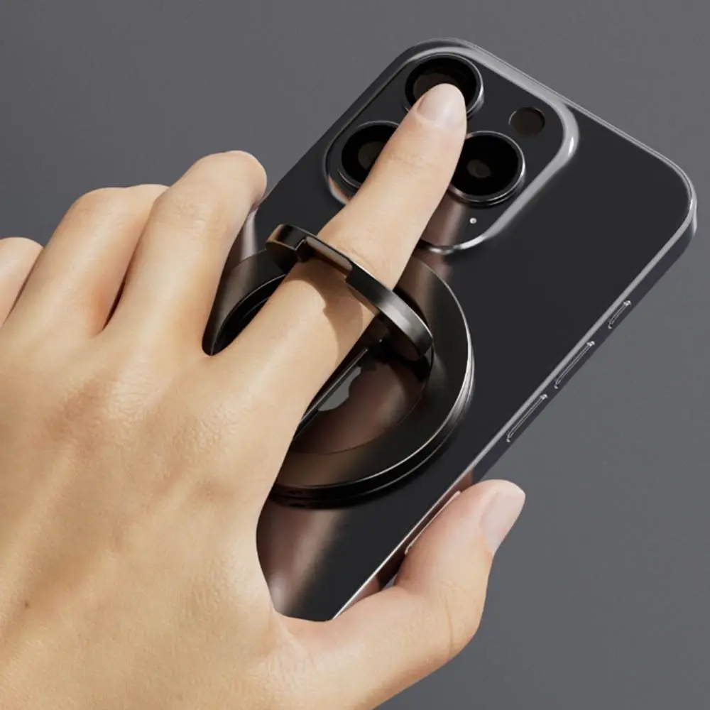 Double Sided Magnetic Finger Clasp 360 Degree Rotation Foldable Cell Phone Grip Stand Removable Cellphone Stand