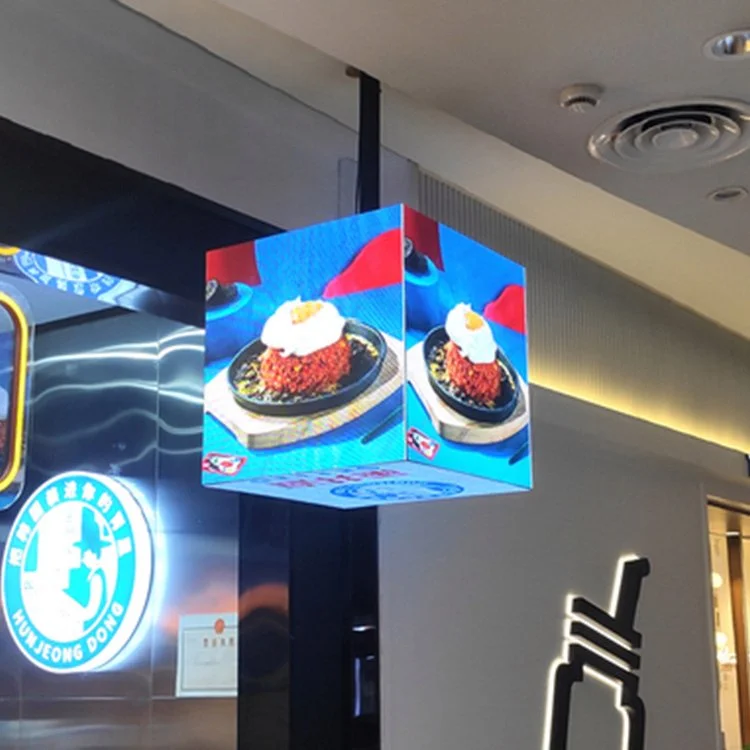 LED Cube Screen Electronic Advertising Screen Indoor And Outdoor LED  Screen Hanging Side Mounting Seat Mounting