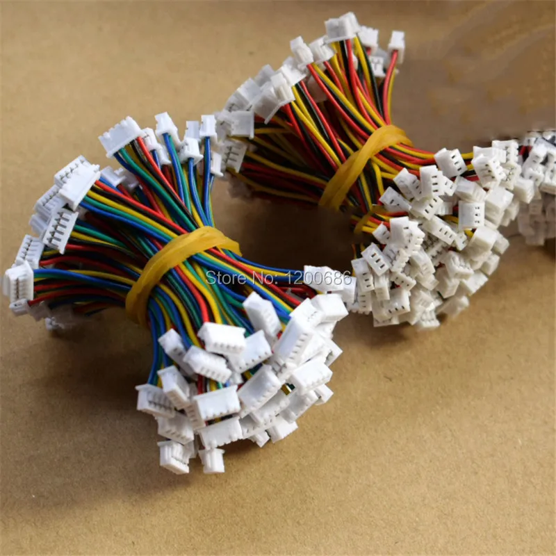 

5CM 10 SETS 51021 JST 1.25 1.25MM 2P/3P/4P/5P/6 Pin Female & Female Double Connector with Flat Cable 50MM 1007 28 AWG