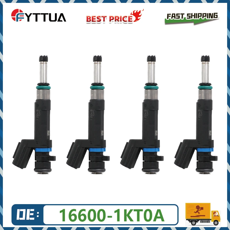 4PCS High Performance Fuel Injector 16600-1KT0A for Nissan Versa 2012-2019 Versa Note 2014-2016 1.6L