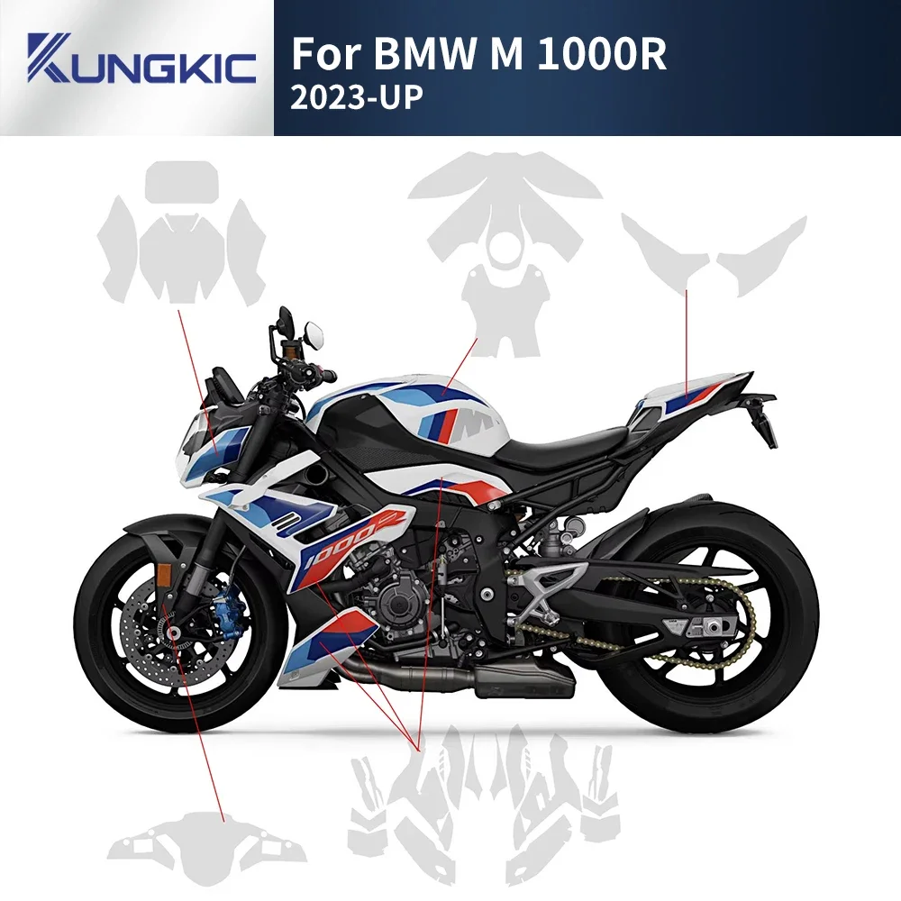 

Motorcycle PPF for BMW M 1000R M1000R Parts Complete TPU Paint Protection Set Anti-scratch TPU Body Protection Film Sticker