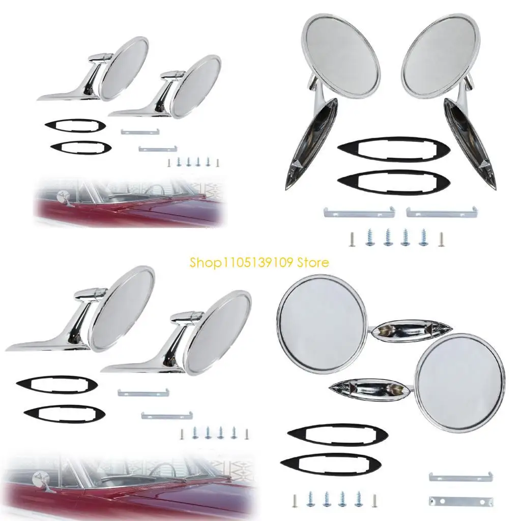 P5ED 654394765672 Wide Round Rearview Mirror To Expand Rear Visibility Reduce Blind Spots For Safe Driving