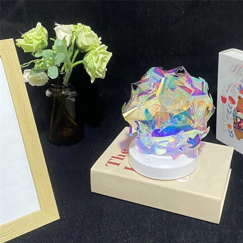 A008 Lampada da camera Lampada da comodino Luce notturna Cambia colore colorato Luce romantica e atmosfera dell'ombra Luce notturna