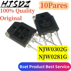 10Pares 100% Quality Original New NJW0281G NJW0302G 15A 250V 150W Imported Audio Amplifier Transistor NJW0281 NJW0302