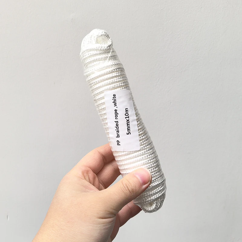 2/3/4/5mm Polypropylene Braided Rope White Hangtag Clothesline Home Decoration Garden Accessories Outdoor Camping Rope