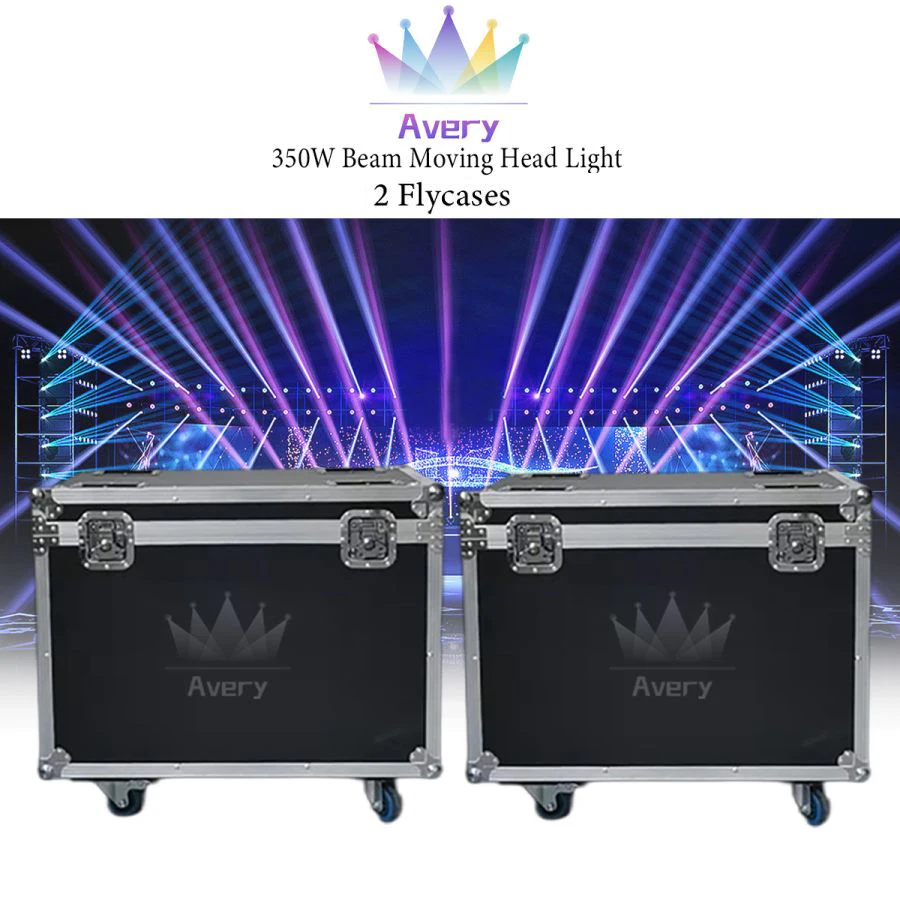 

No Tax 2Pcs Flycases For 350W 17R LED Super Beam Spot Wash Moving Head Light For Wedding DJ Bar Disco Nightclub