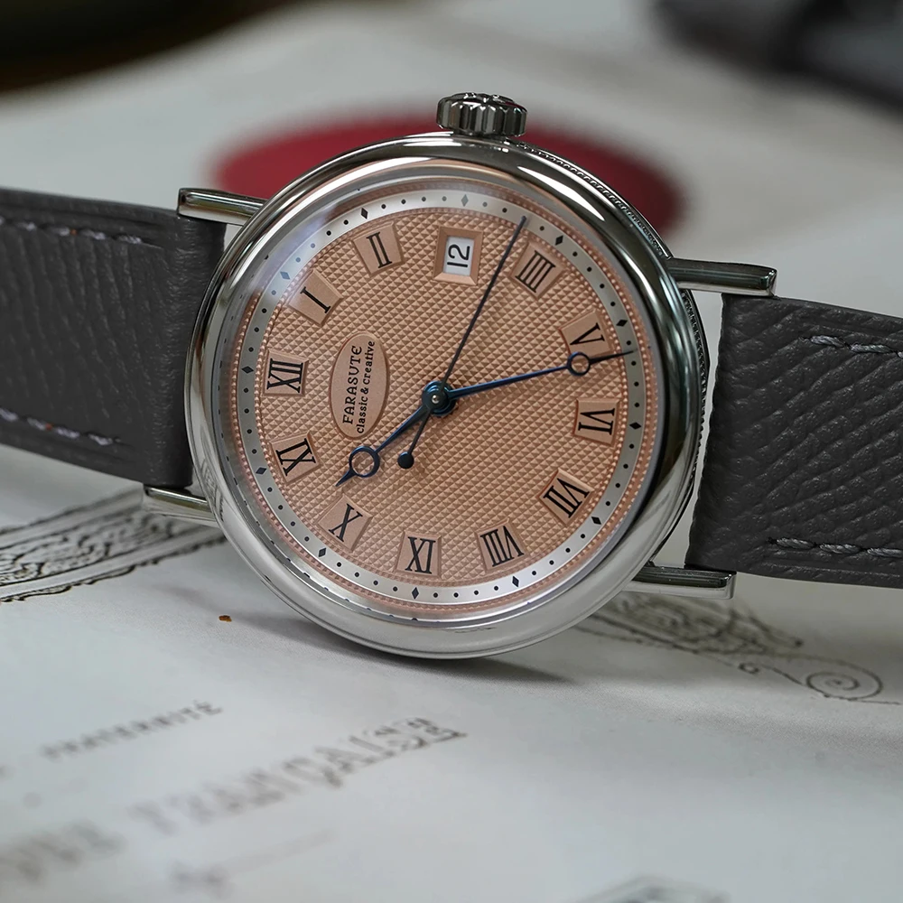 FARASUTE Casual Calendar Men Mechanical Wristwatch Sapphire Japan Movement Automatic Watch Stainless Steel Waterproof Men Watch