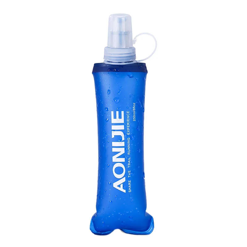 AONIJIE TPU Soft Folding Water Bottles Collapsible Water Flask for Hydration Pack Running Hiking Cycling Climbing 250Ml