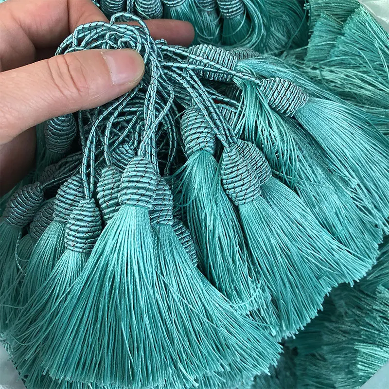 2-50 Stück/Set 15cm Seidenquasten-Lesezeichen mit Hängeseil, Seidenquasten-Fransen für Schmuckherstellung, DIY-Bastelzubehör – Detail 2