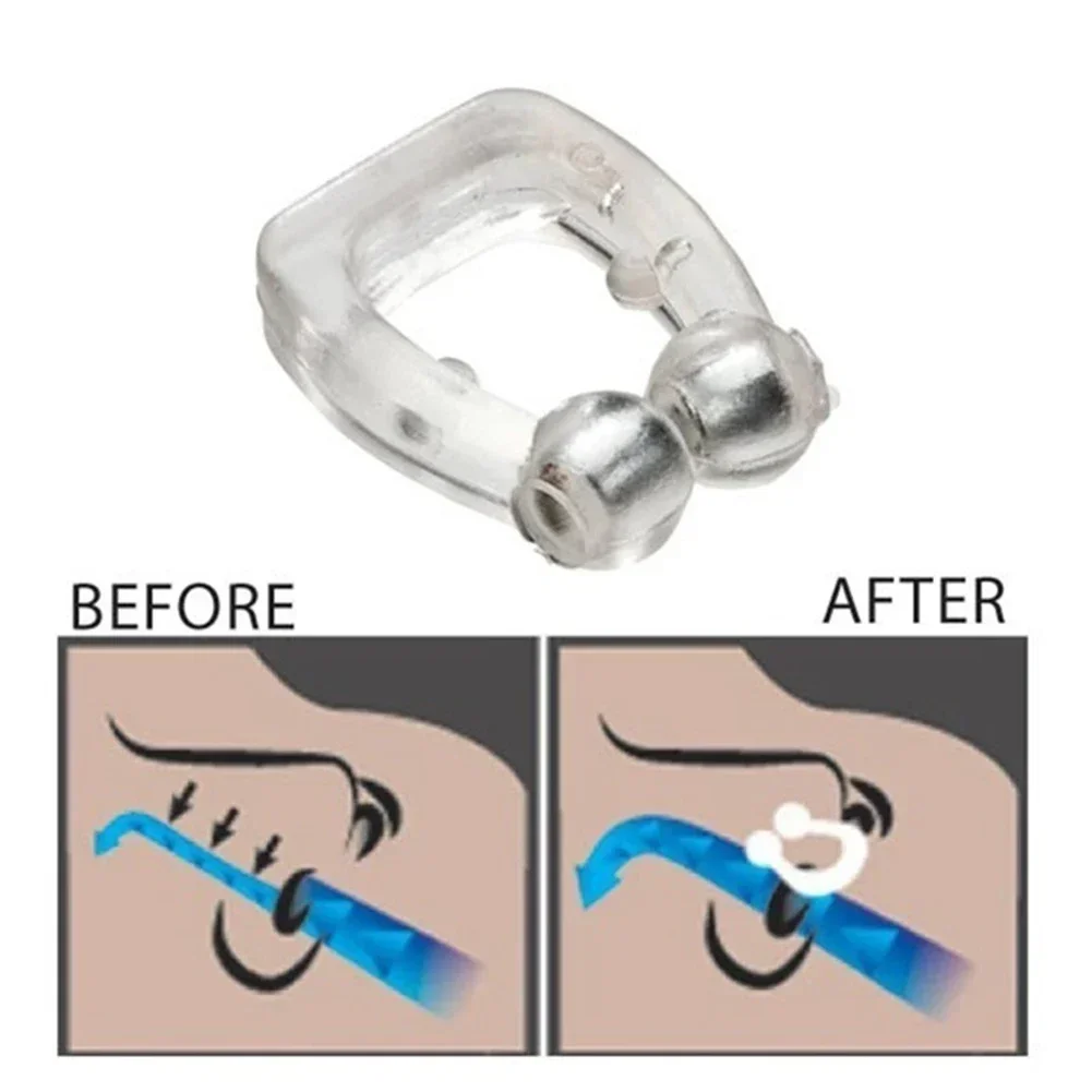 Portable Silicone Magnetic Anti Snore Nose Clip Unisex Stop Snoring Anti Snoring Sleep Silicone Magnetic Nose Clip tools