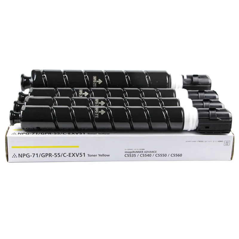 4PCS/Set NPG-71 GPR-55 C-EXV51 BK520g CMY296g Toner Cartridge For Canon IR C5535 C5540 C5550 C5560 G71 G-71 NPG71 CEXV51 GPR55