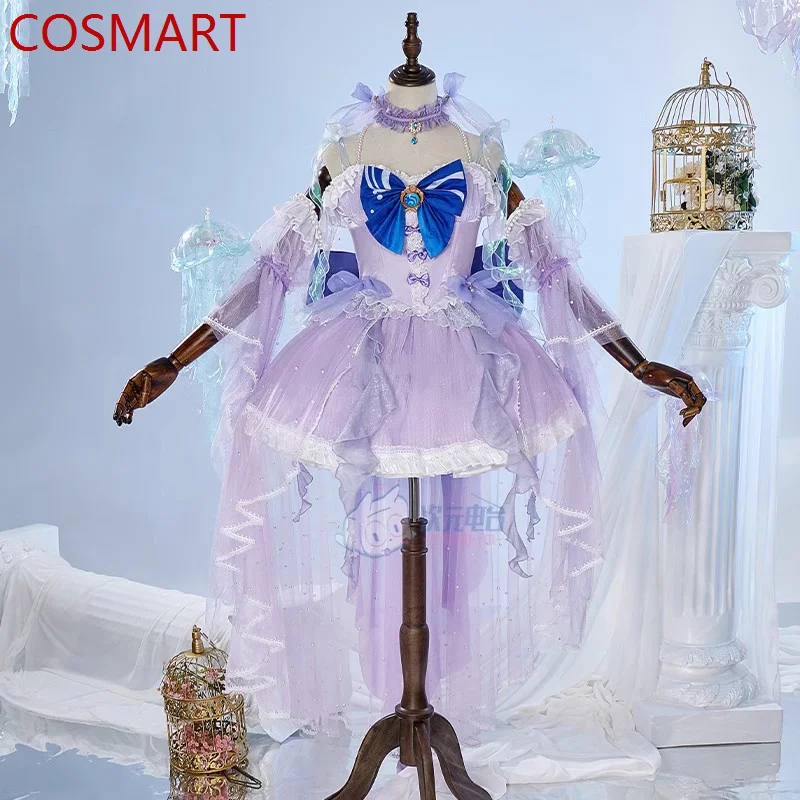 COSMART Genshin Impact Sangonomiya Kokomi Flower Wedding Dress Game Suit Gorgeous Cosplay Costume Halloween Party Outfit Women