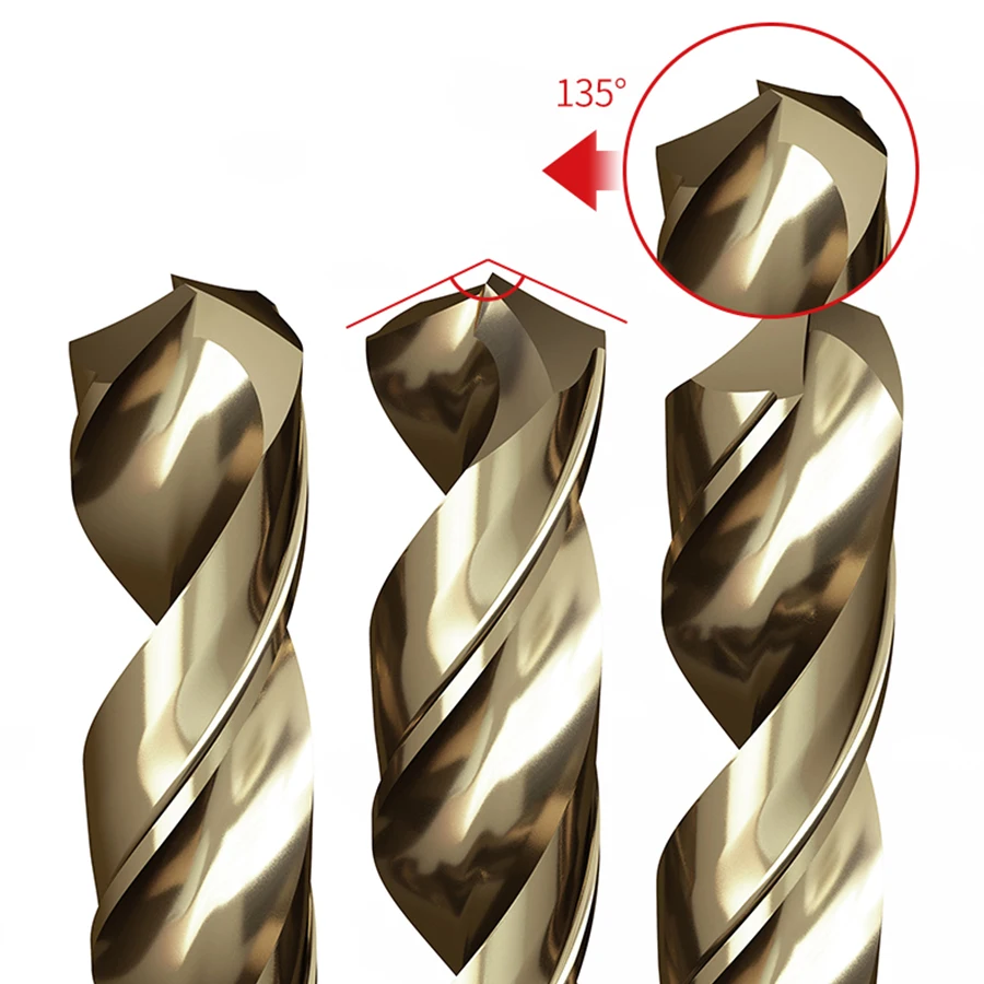 6542high speed steel material Hex shank twist drill bit titanium-plated special stainless steel metal iron straight handle drill