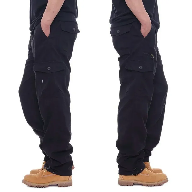春秋メンズプラスサイズカジュアル迷彩ルーズフィットズボン若者作業服パンツ卸売