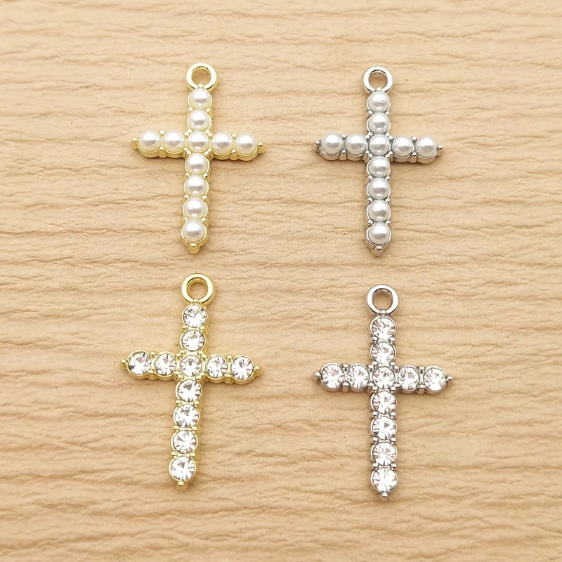 10pcs Cross Charm for Jewelry Making Supplies Earring Pendant Bracelet Necklace Accessories