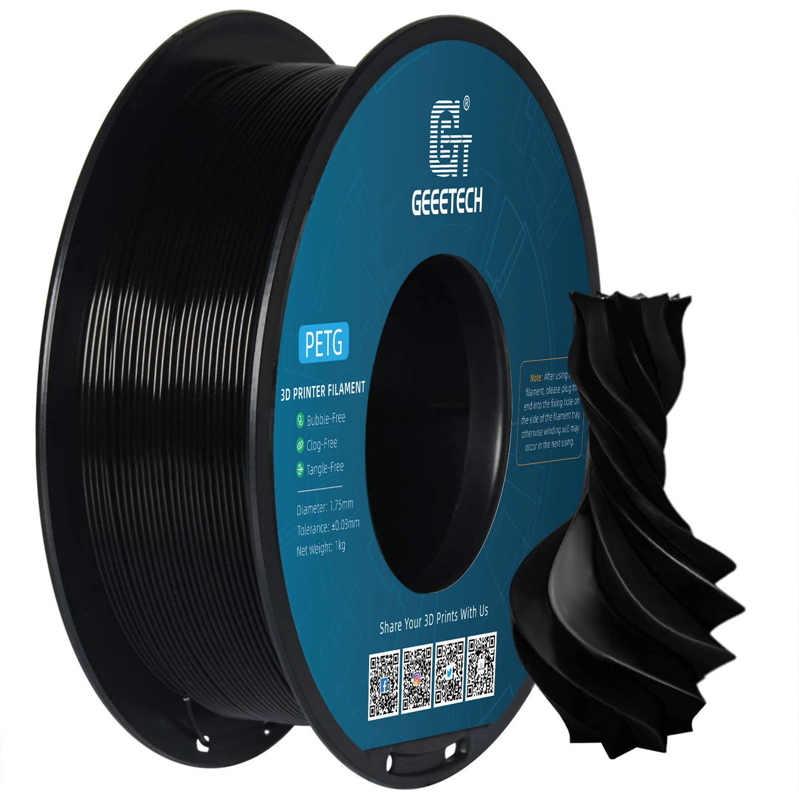 Geeetech 5Kg PETG 1.75mm Filament 3D Print Wire Vacuum Packaging Local Warehouses Colorful Plastic For Most FDM 3D Printer
