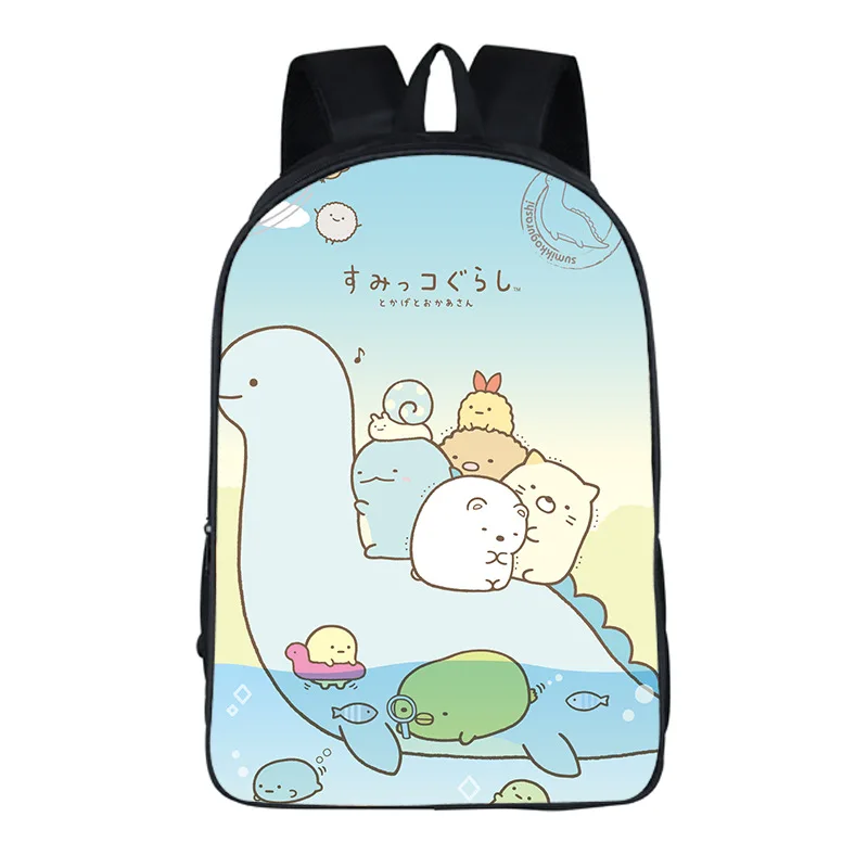 

Trendy Popular Sumikkogurashi Notebook Backpacks pupil School Bags 3D Print Oxford Waterproof Boys/Girls Laptop Backpacks