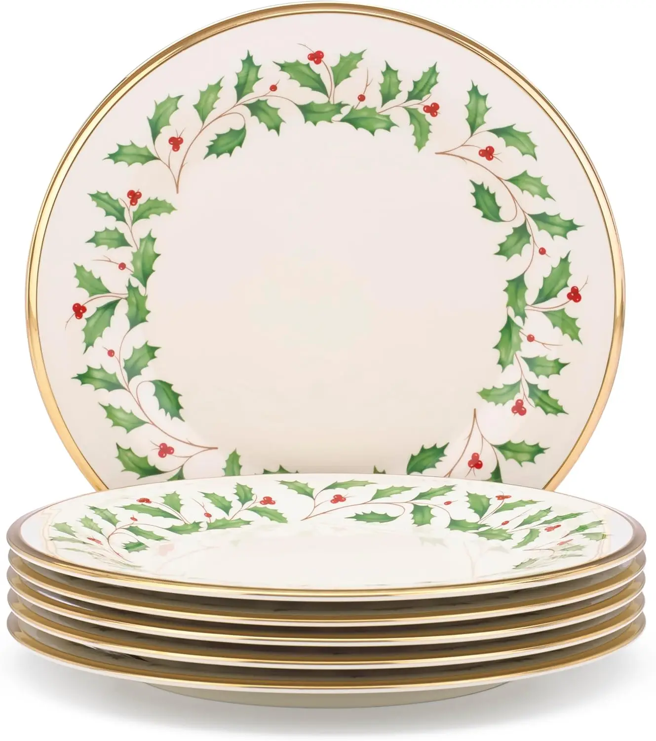 Lenox 835217 Holiday Dinner Plate Set, Buy 3 Get 6, Christmas Dinnerware