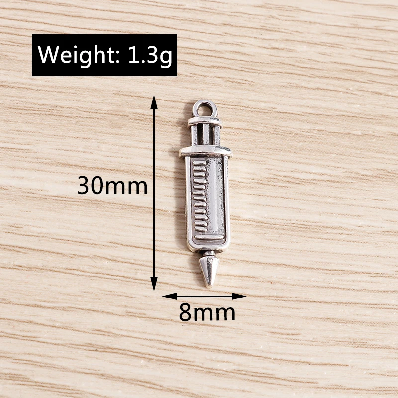 Tusember 20 Stück 16 x 27 mm Legierungsmetall-Stethoskop-Anhänger für Anhänger, Gesundheitswesen, DIY-Halsketten, Ohrringe, handgefertigter Schmuck – Detail 7