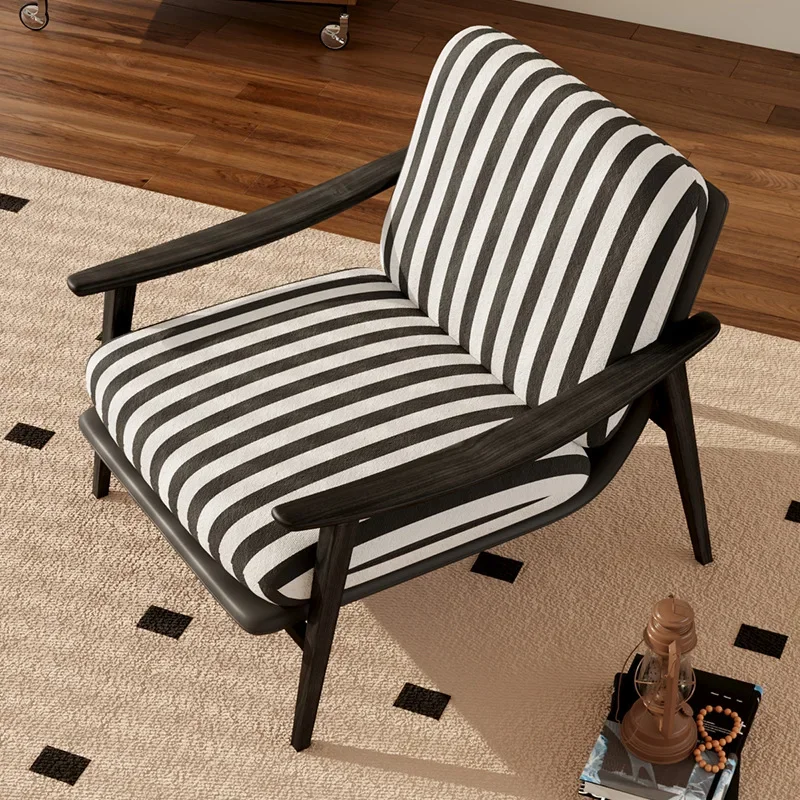 Sedia retrò francese medievale, divano singolo in legno massello di frassino