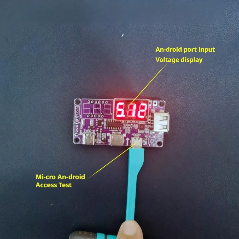 

Power Bank Test Board with Voltage And Current Meter Test Adapter Charging Cable 3 Interfaces for Electronic Component Testing