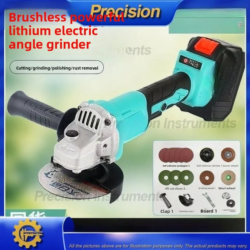 2026 Cordless Brushless Angle Grinder Electric Power Cutter Polisher with Lithium Battery High Performance Grinding Tool