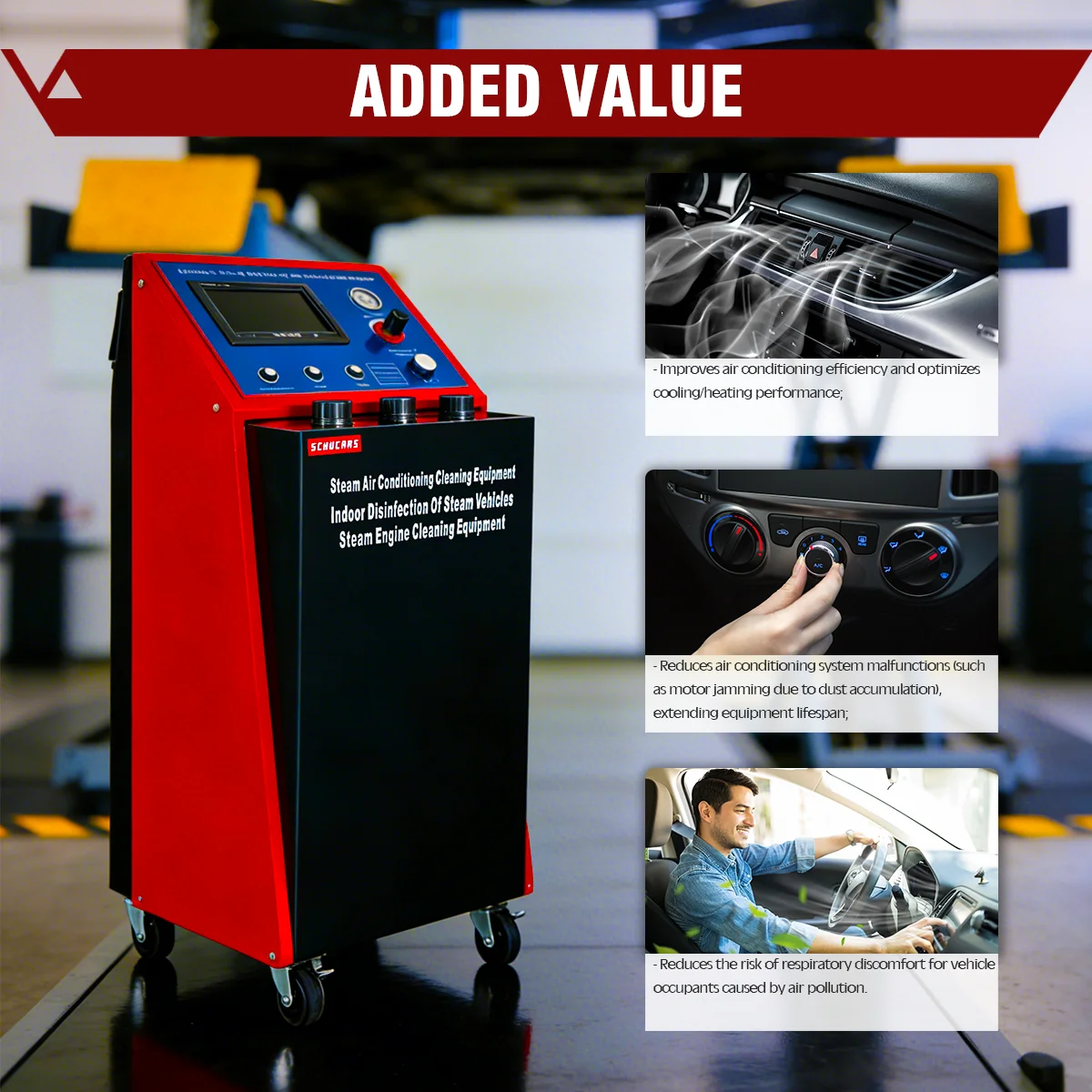 Schucars S-116  Automobile Ac Flush Machine Automatic Air Conditioning Pipe Cleaning Machine for Car Care  Specialized Equipment