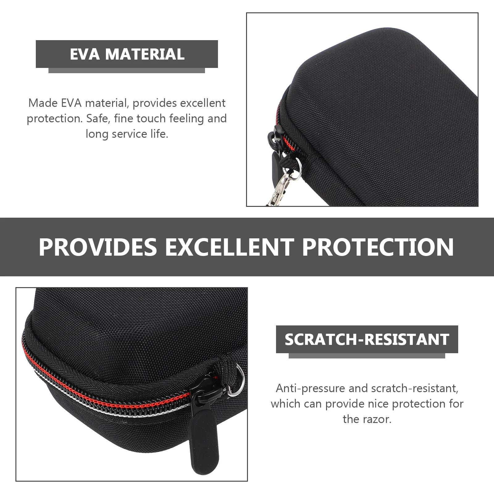 

1Pcs Travel Shaver Bag Eva Material Anti-Shock Razor Organizer Compact Beard Razor Storage Pouch for Outdoor Business