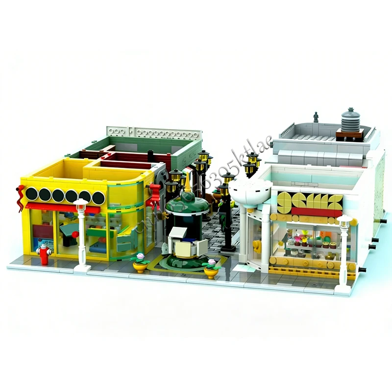 4659 PCS House Street The Quadrant Shopping District MOC Customize Modular Building Block Design Brick DIY Assembly Toy Gift