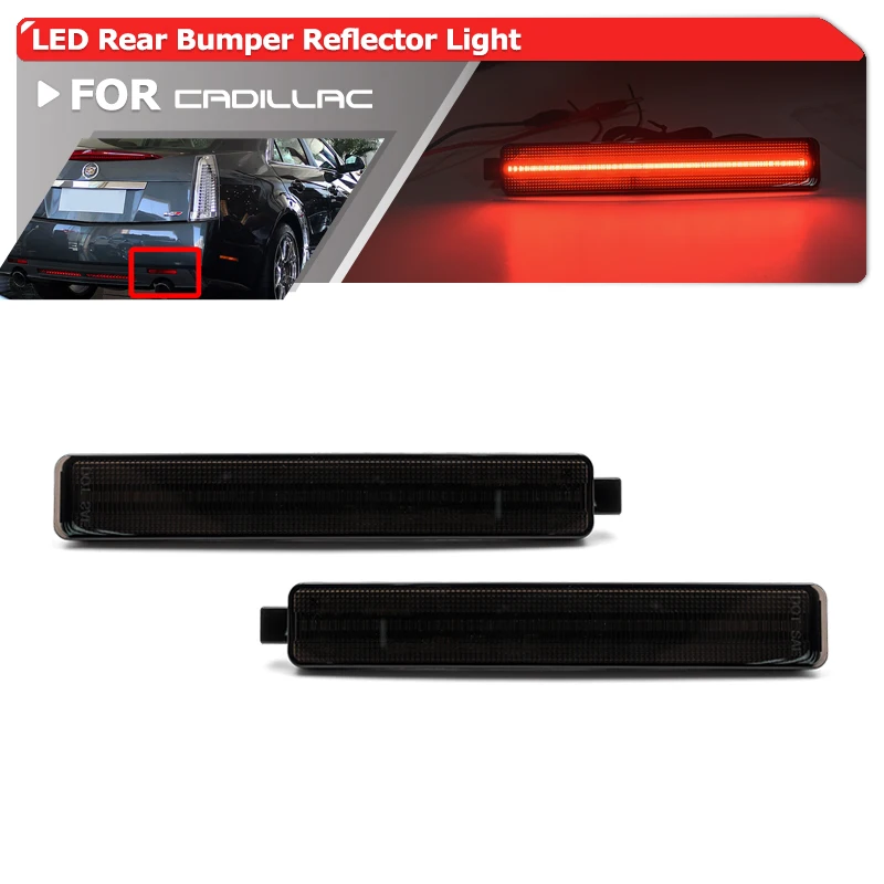 Smoked Rear Bumper Led Reflector Tail Lights For Cadillac CTS CTS-V For Chevy Equinox Trailblazer SS For GMC Acadia Saturn Vue