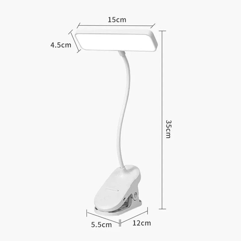 Table Lamp USB Rechargeable Desk Lamp Bed Reading Book Night Light LED 3 Modes Dimming Eye Protection Light Bedside Lamp