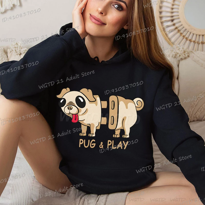 الصلصال اللعب هوديس الرجال كوريا Ulzzang الجرونج Y2K الجمالية المرأة الخريف والشتاء البلوز الكرتون Hoddies الجرافيك الشارع الشهير