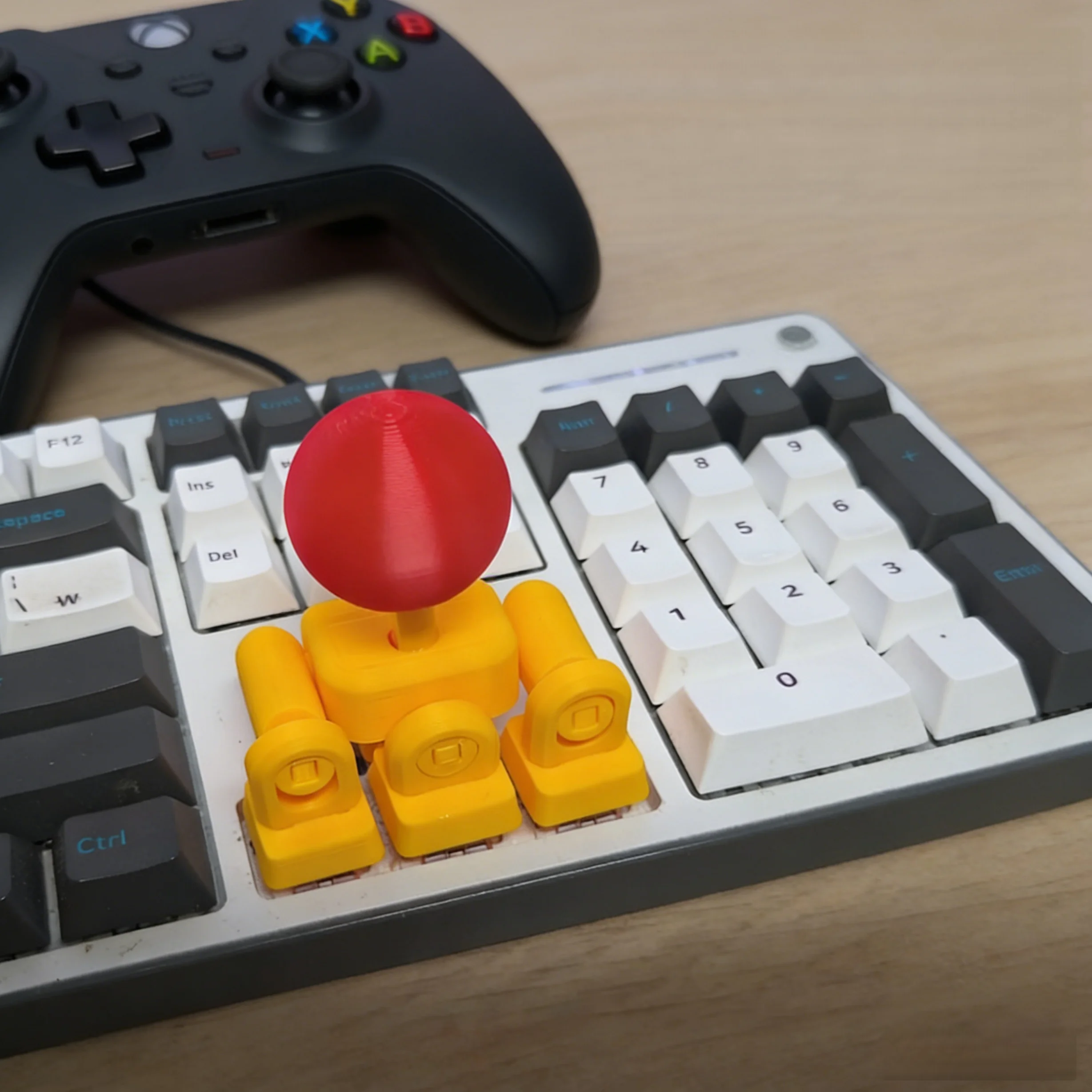 1pc DIY assembled mechanical keyboard joystick. Unpack and assemble the model. Self-provided glue is required. Suitable for DIY