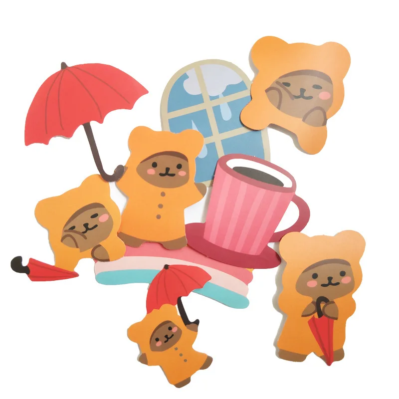 10/30/60pcs Cute Bear Stickers Laptop Bicycle Guitar Skateboard Sticker Kid DIY Graffiti Waterproof stickers