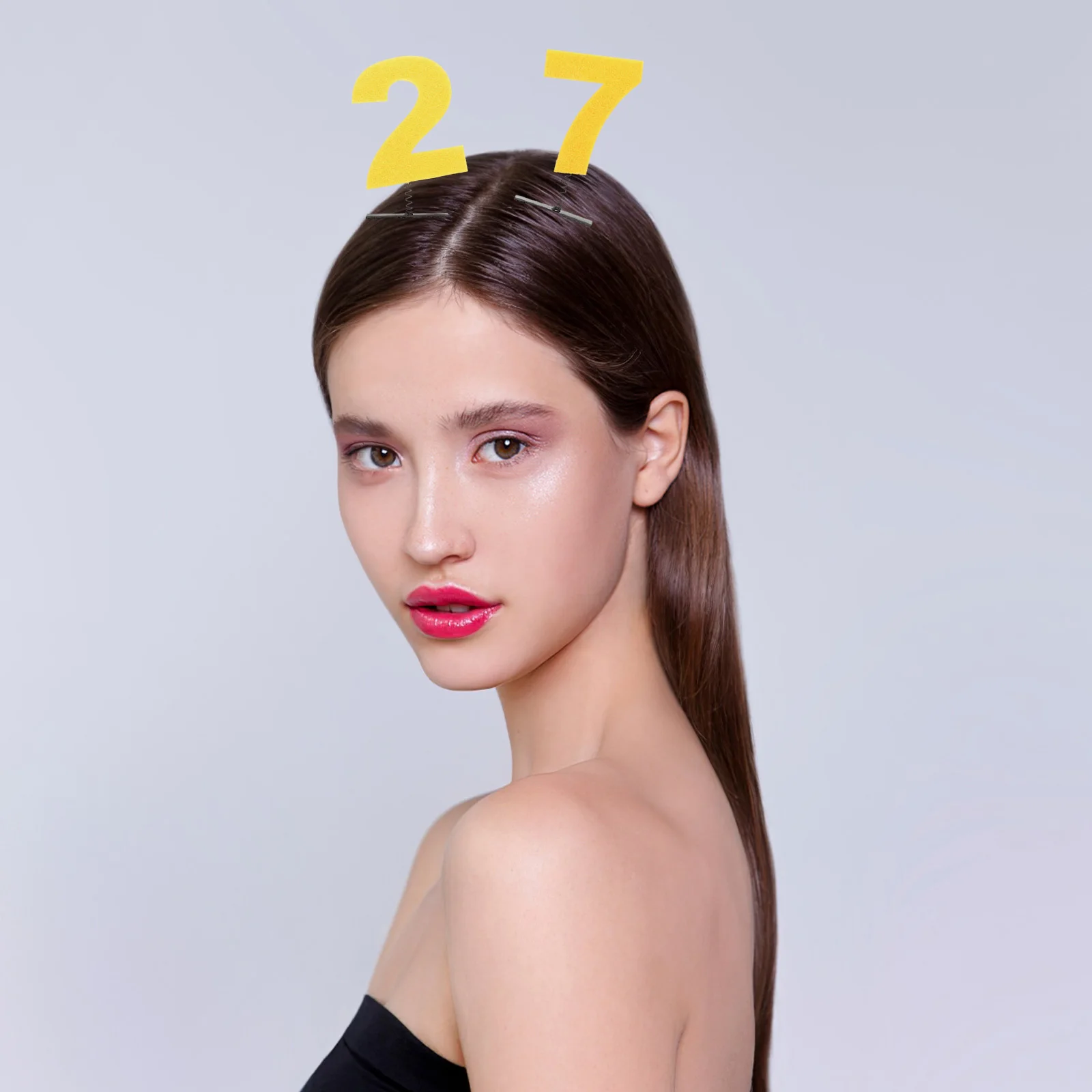 заколки для волос с забавными номерами