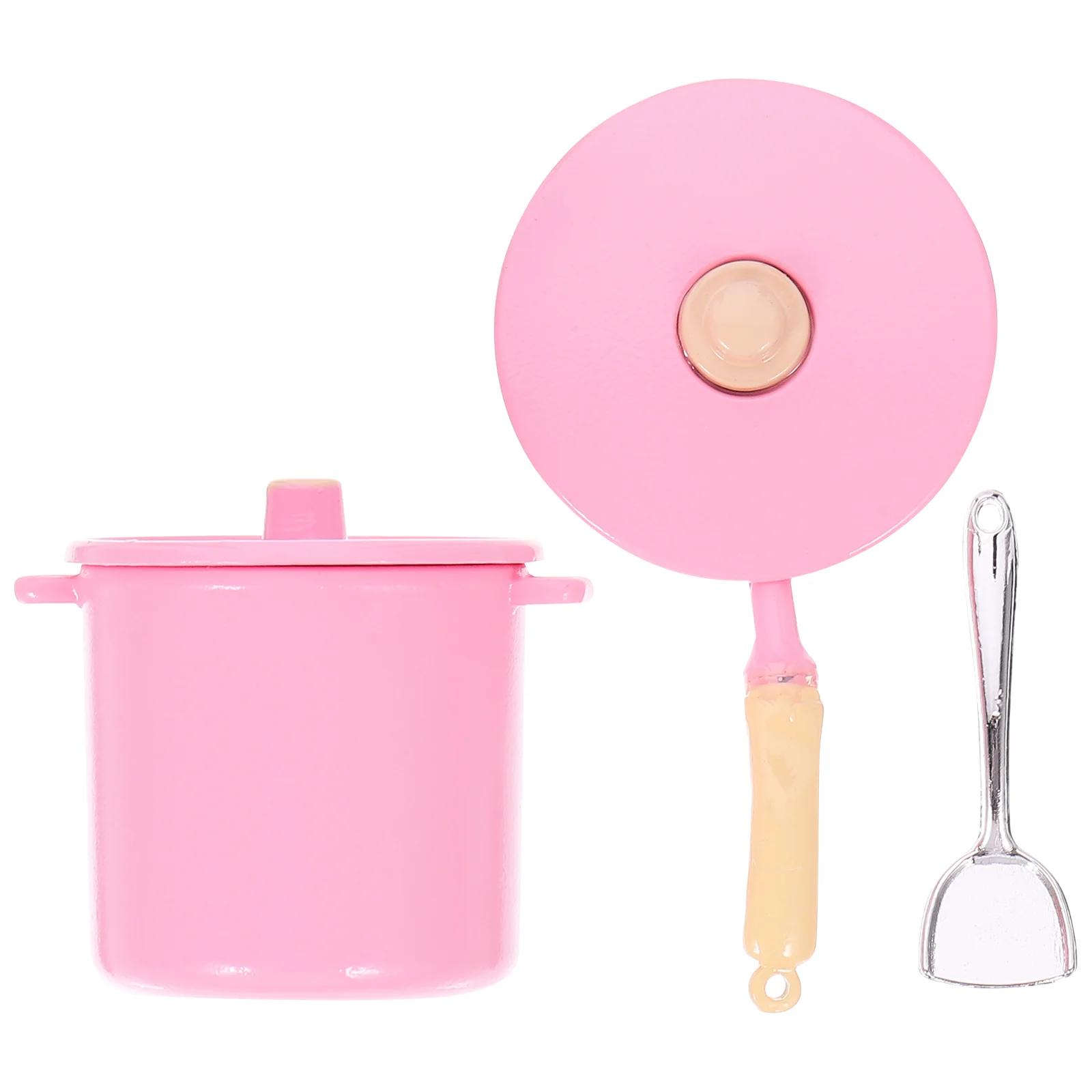 Simulation Model Food and Toys Dollhouse Miniature Stew Pot Educational Cookers Decorative Cookwares Iron Dolls