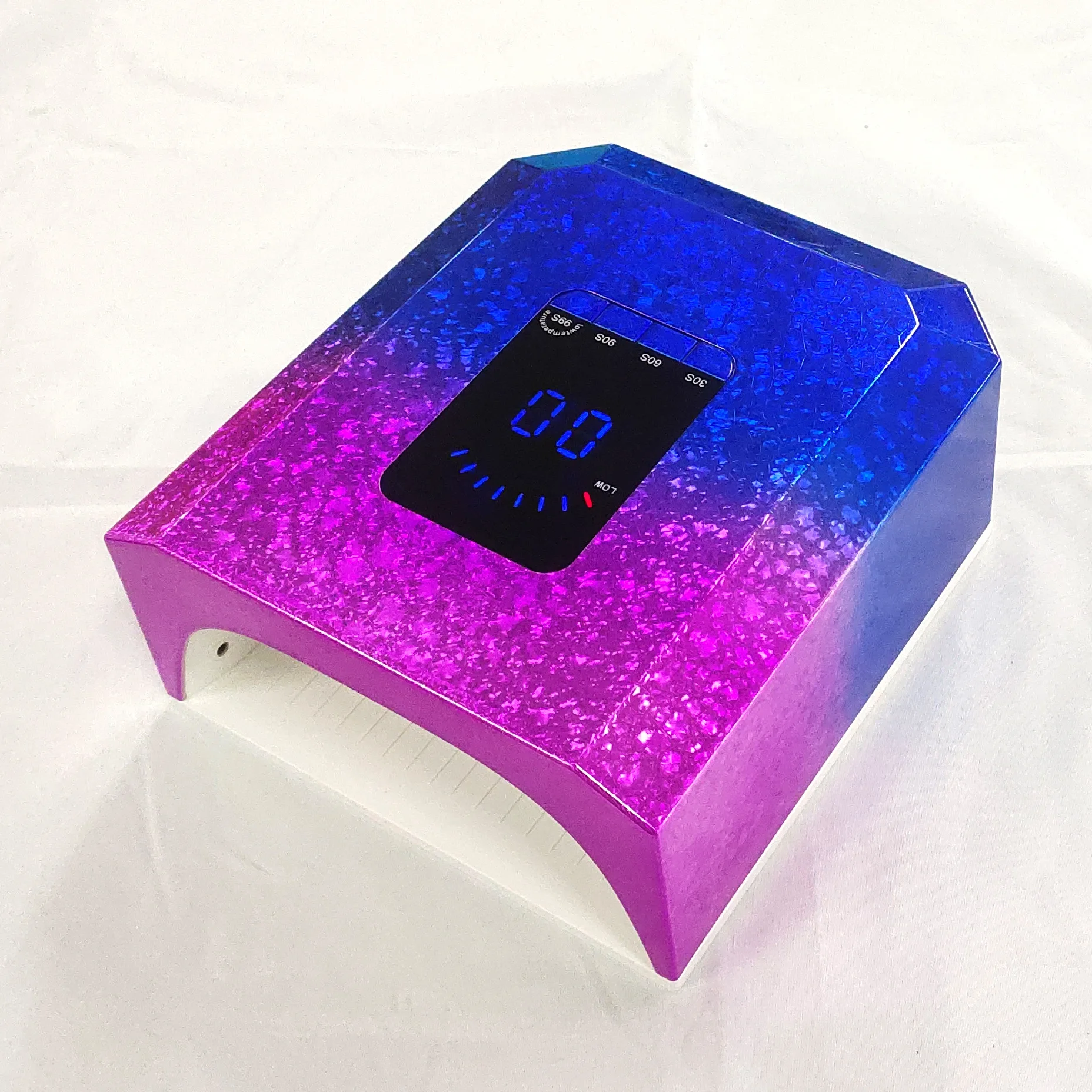 New Colorful Ice Flower Pattern Wireless Charging Nail Lamp Nail Phototherapy Machine Gel Nail Polish Heating Lamp Tools