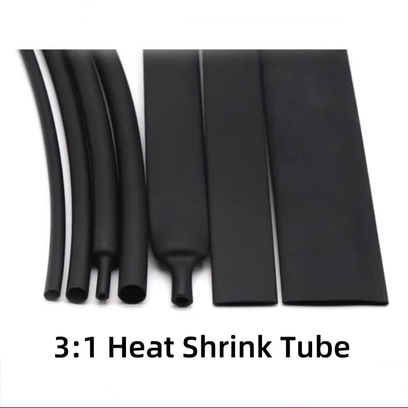 1~200M 3:1 Heat Shrink Tube 1.6/2.4/3.2/4.8/6.4/7.9/9.5/12.7/15.4/19.1/25.4/30/39mm With Double Wall Glue