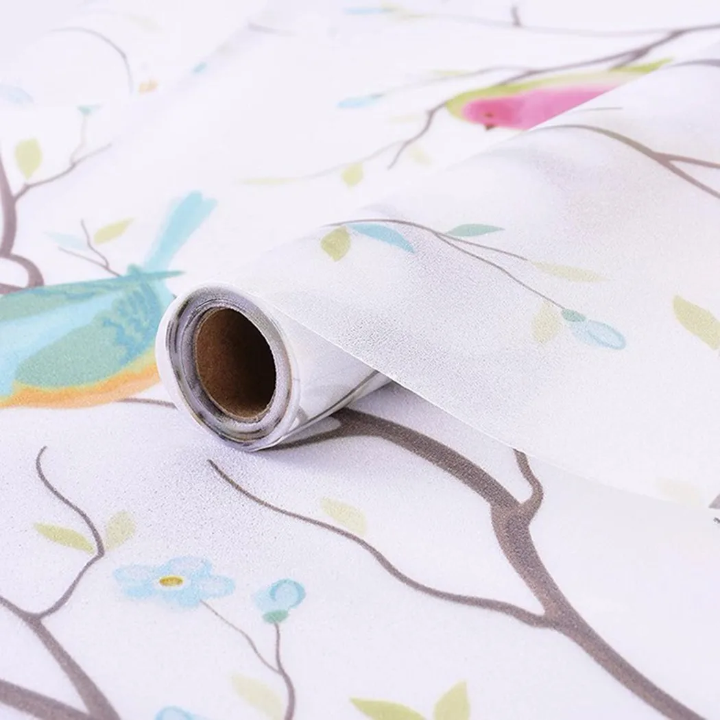 Casement Film Sticker for Privacy, Pure Frosted Bird Design, UV and Glare Prevention, Easy Installation and free Removal