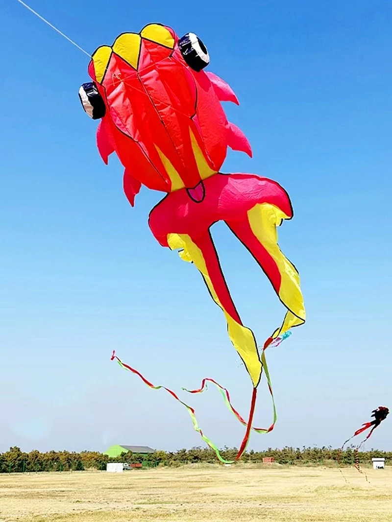 13.5m fish kites flying toys for kids kites string line cometas playa juego infantil exterior tissus infrared toy outdoor game