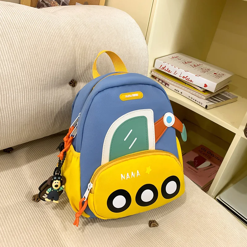 

Kindergarten Cartoon Digging Machine Pattern Backpack Boys Girls Trend Kids Backpack Lightweight Adjustable Cute Backpacks