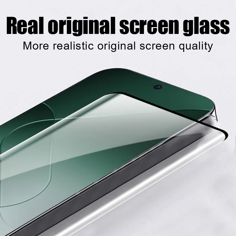 3Pcs Edge Glue Glass Protective Film For Xiaomi 14 13 Pro 12S Ultra 11 10 Ultra Civi 4 Pro 3 2 Tempered Glass Screen Protector