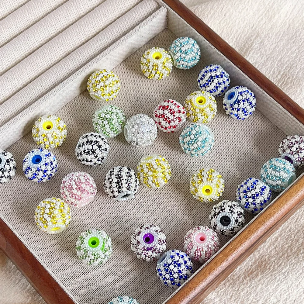 

Cordial Design 50Pcs 18*19MM Hand Made/DIY Fancy Beads/Round Shape/Rhinestone Effect/Jewelry Findings & Components #18955