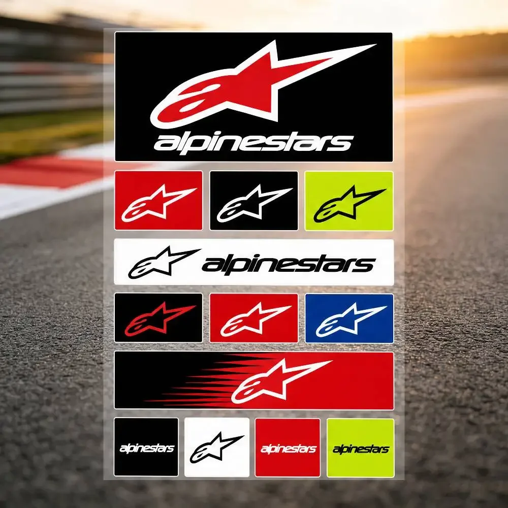 Poster A-al-pi-ne-star-s Universal Multi-Purpose Reflective Waterproof Stickers Scratch Conceal For Auto Bike Helmet