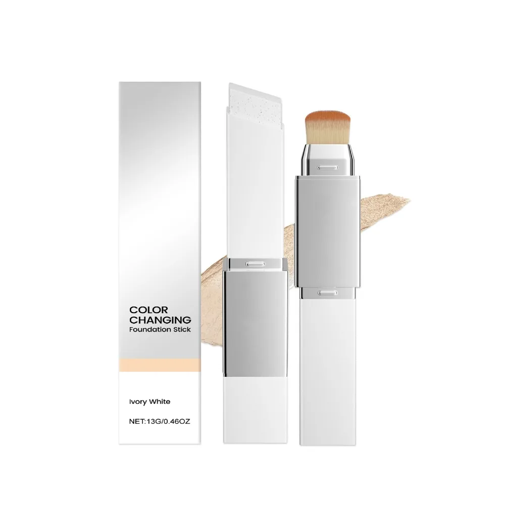 New Waterproof Color Changing Cream Stick Matte Full Coverage Concealer Cream Stick Sweat Proof Creamy Texture Face Cream Stick