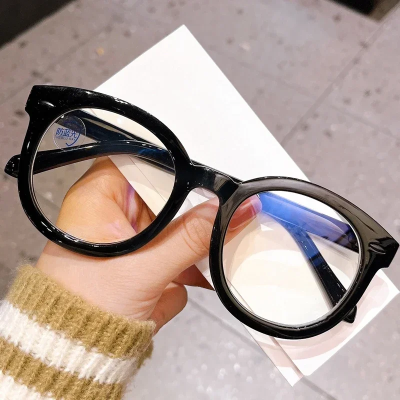 Vintage Clear Lens Myopia Glasses Men Women Classic Minus Diopter Eyewear Fashion Retro Computer Prescription Eyewear Degree-4.0 image 2